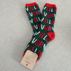Ivory Ella Festive Red and Green Socks